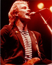 Police singer Sting on stage singing circa late 70's/early 80's 8x10 press photo