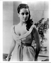 Elizabeth Taylor original 8x10 photo glamorous looking in low cut dress 1960's