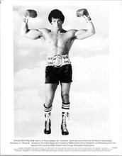 Rocky III 1982 original 8x10 photo Sylvester Stallone champ pose