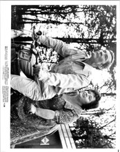 Carry on Camping 1971 original 8x10 photo Kenneth William Hattie Jacques on bike