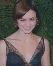Samaire Armstrong At Event Black Low Cut Dress 8x10 Photograph
