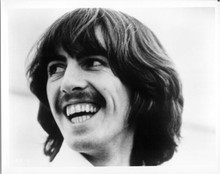 George Harrison flashes big smile late 1960's era vintage 8x10 inch photo