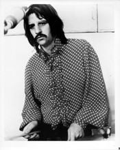Ringo Starr in polka dot shirt at his drums vintage 8x10 inch photo Let it Be
