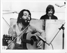 Let It Be vintage 8x10 inch photo Paul McCartney George Harrison in studio