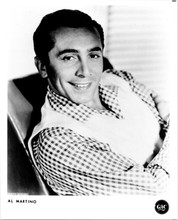 Al Martino 1960's era portrait smiling in checkered shirt 8x10 inch photo