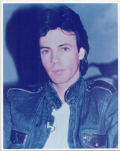 Rick Springfield at press conference in denim jacket 1980's era 8x10 inch photo