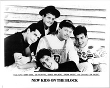 New Kids on The Block 8x10 inch photo Danny Joe Donnie Jordan & Jon line-up