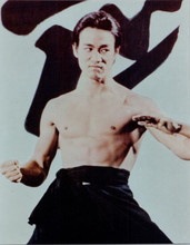 Bruce Lee bare chested and ready for action 8x10 inch photo