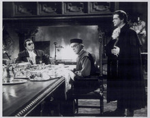 Boris Karloff seated at table later years movie unknown 8x10 inch photo