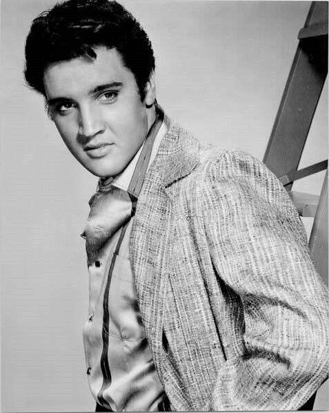 Elvis Presley 1950's shoot in fancy shirt and jacket 8x10