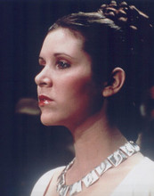 Carrie Fisher as Princess Leia wearing necklace Star Wars A New Hope 8x10 photo