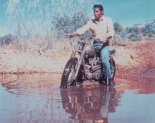 Elvis Presley rides Trimph Bonneville motorcycle Stay Away Joe 8x10 inch photo