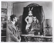 Harvey 1950 James Stewart looks adoringly at painting of Harvey 8x10 photo