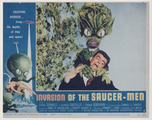 Invasion of the Saucer-Men alien creature grabs man 8x10 inch photo