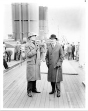 Sherlock Holmes Arthur Wontner & Jan Fleming onboard ship vintage 8x10 photo