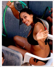 Rosario Dawson waves to cameras in black bikini 8x10 press photo