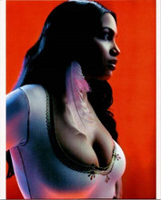 Rosario Dawson shows off cleavage on white dress 8x10 inch photo