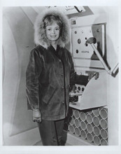 June Lockhart in fur trimmed jacket inside Jupiter 2 Lost in Space 8x10 photo