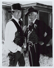 Paradise TV western 1989 Gene Barry & Hugh O'Brian 8x10 photo Masterson & Earp