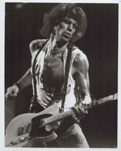 Keith Richards in full swing on stage playing guitar 1980's 8x10 inch photo