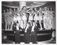 The Three Stooges in scene with chorus girls 8x10 inch photo