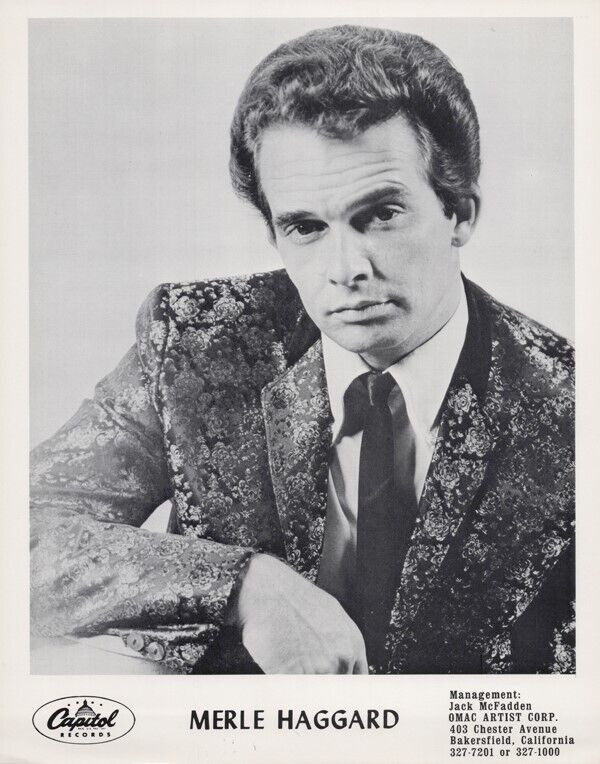 Merle Haggard 1960's original 8x10 photo Capitol records promotional ...