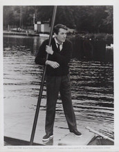 Gregory Peck 1966 original 8x10 photo on Oxford boating lake Arabesque movie