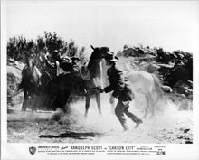 Carson City 1952 original 8x10 photo Randolph Scott on horseback
