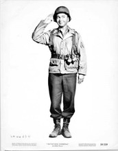 Imitation General 1958 original 8x10 photo Red Buttons salutes full body pose