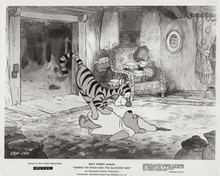 Winnie The Pooh 1968 original 8x10 photo Tigger jumps on Pooh