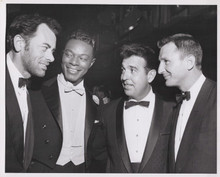 Nat King Cole with unidentified men in tuxedos 1950's event 8x10 original photo