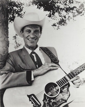Ernest Tubb The Texas Troubadour smiling posing with guitar by tree 8x10 photo