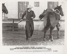 Tom Horn 1980 original 8x10 photo Steve McQueen rifle and horse