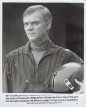 Malcolm McDowell 1982 original 8x10 photo holding helmet Blue Thunder
