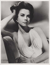 Natalie Wood studio publicity portrait in white gown original 8x10 photo