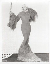 Mae West full body pose holding up mirror 8x10 inch photo