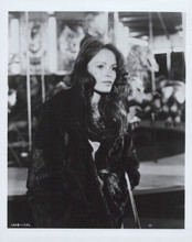 Jaclyn Smith wearing fur coat at fairground 1970's era 8x10 inch photo
