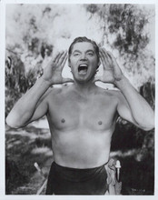 Johnny Weissmuller gives his Tarzan yell 1947 Tarzan and The Huntress 8x10 photo