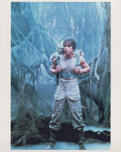 Star Wars Mark Hamill in woodlan with Yoda on his back vintage 8x10 inch photo