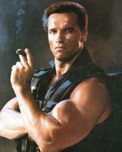 Arnold Schwarzenegger smokes his cigar as Dutch from Predator 8x10 inch photo