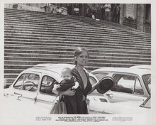 The Queens 1967 original 8x10 photo Claudia Cardinale by Fiat 500 car