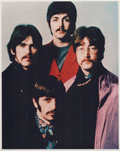 The Beatles vintage 8x10 color photo John Paul Ringo & George 1970 moustaches