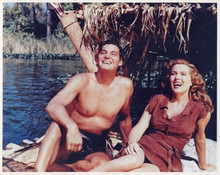 Tarzan and The Amazons vintage 8x10 color photo Johnny Weissmuller Brenda Joyce