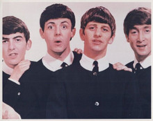 The Beatles vintage 8x10 color photo early pose in matching shirts & jackets