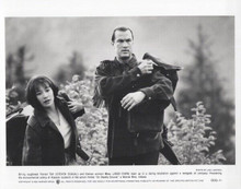 On Deadly Ground 1994 original 8x10 photo Joan Chen Steven Seagal in forest