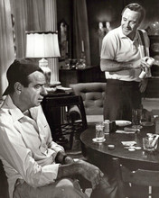 The Odd Couple Walter Matthau sits at card table Jack Lemmon cleans 8x10 photo
