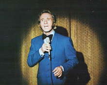 Marty Robbins circa 1972 performing on stage in blue tuxedo 8x10 inch photo