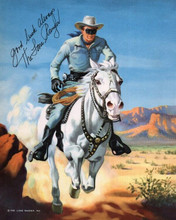 The Lone Ranger Good Luck Always vintage illustration 8x10 inch photo