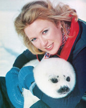 Tanya Tucker hugging white seal for 1978 Save Me campaign 8x10 inch photo
