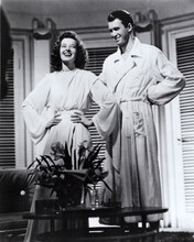 The Philadelphia Story James Stewart Katharine Hepburn in robes 8x10 photo